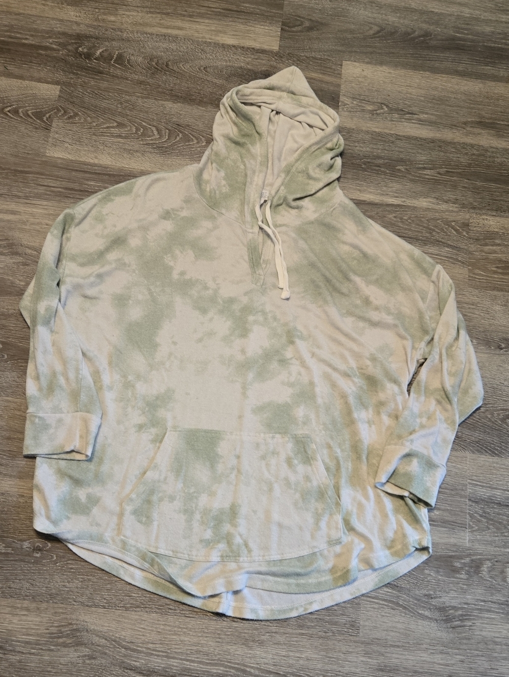 Stitch Fix Market And Spruce Green And White Marble Print Soft Hoodie Size 2X